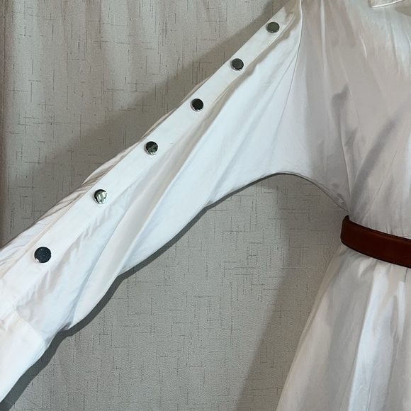 Maje Renaline White Cotton T-Shirt Midi Dress Size 2 US Medium - Picture 4 of 13